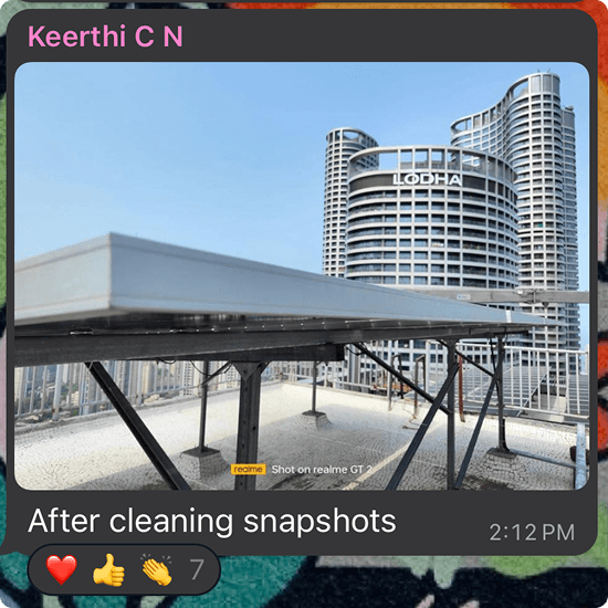 After cleaning snapshot shared in a project maintenance community